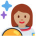 Twitter里的女宇航员：中等肤色emoji表情