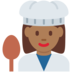 Twitter里的女厨师：中黑肤色emoji表情
