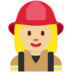 Twitter里的女消防员：中浅肤色emoji表情
