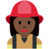 Twitter里的女消防员：深色肤色emoji表情