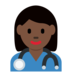 Twitter里的女保健员：深色肤色emoji表情