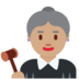 Twitter里的女法官：中等肤色emoji表情