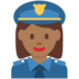 Twitter里的女警官：中黑肤色emoji表情