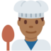 Twitter里的男厨师：中黑肤色emoji表情