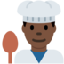 Twitter里的男厨师：深色肤色emoji表情
