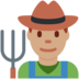 Twitter里的男农民：中等肤色emoji表情