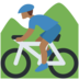 Twitter里的山地自行车：中等深色肤色emoji表情