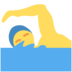 Twitter里的男子游泳emoji表情