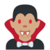 Twitter里的男吸血鬼：中等肤色emoji表情
