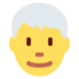 Twitter里的男：白发emoji表情