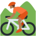 Twitter里的山地自行车：中等深色肤色emoji表情