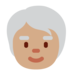 Twitter里的老年人：中等肤色emoji表情