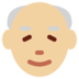 Twitter里的老人：中浅肤色emoji表情
