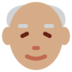 Twitter里的老人：中等肤色emoji表情