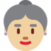 Twitter里的老妇人：中浅肤色emoji表情