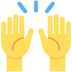 Twitter里的举起手来emoji表情