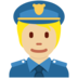 Twitter里的警官：中浅肤色emoji表情