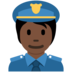 Twitter里的警官：深色肤色emoji表情