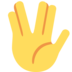 Twitter里的手指分开的手礼emoji表情