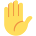 Twitter里的举起的手emoji表情