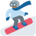 Twitter里的滑雪板：中等深色肤色emoji表情