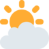 Twitter里的云后太阳emoji表情