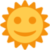 Twitter里的有脸的太阳emoji表情