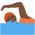 Twitter里的游泳者：深色肤色emoji表情