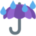 Twitter里的雨滴伞、有雨滴的伞emoji表情