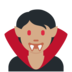 Twitter里的吸血鬼：中等肤色emoji表情