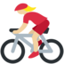 Twitter里的女子自行车运动：中浅肤色emoji表情
