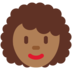 Twitter里的女性：中深色肤色，卷发emoji表情