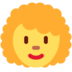 Twitter里的女人：卷发emoji表情