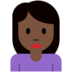 Twitter里的女人皱眉：深色肤色emoji表情