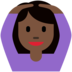Twitter里的做“好”手势的女人：深色肤色emoji表情