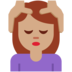 Twitter里的女性按摩：中等肤色emoji表情