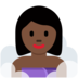 Twitter里的潮湿房间的女人：深色肤色emoji表情