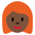 Twitter里的女：肤色深，头发红emoji表情