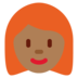 Twitter里的女性：中黑肤色，红发emoji表情