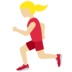 Twitter里的女子跑步：中浅肤色emoji表情