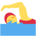 Twitter里的女子游泳emoji表情