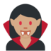 Twitter里的女吸血鬼：中等肤色emoji表情