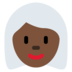 Twitter里的女：肤色深，头发白emoji表情