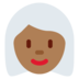 Twitter里的女性：中黑肤色，白发emoji表情