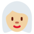 Twitter里的女性：中浅肤色，白发emoji表情