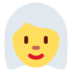 Twitter里的女：白发emoji表情