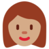 Twitter里的女性：中等肤色emoji表情