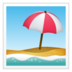 WhatsApp里的带伞的海滩emoji表情