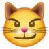 WhatsApp里的苦笑的猫emoji表情
