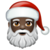 WhatsApp里的圣诞老人：深色肤色emoji表情
